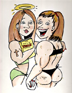 Caricature - Adria & Natalie