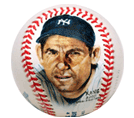 Yogi Berra Hand-Painted Baseball