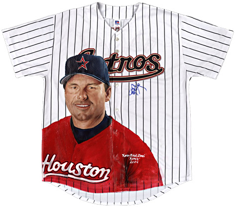 Karen O'Neil Ganci - Hand-Painted Roger Clemens Baseball Jersey