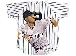 Hand-Painted Derek Jeter Baseball Jersey