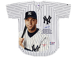 Hand-Painted Derek Jeter Baseball Jersey