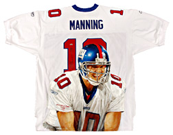 Hand-Painted Eli Manning Football Jersey