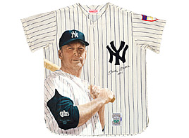 Hand-Painted Mickey Mantle Baseball Jersey