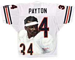 Hand-Painted Walter Payton Football Jersey