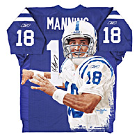 Hand-Painted Peyton Manning Football Jersey