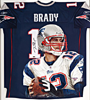 Hand-Painted Tom Brady Football Jersey