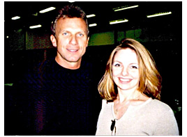 Karen O'Neil Ganci and Joe Montana
