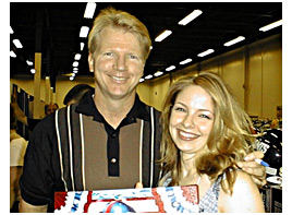 Karen O'Neil Ganci and Phil Simms