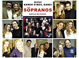 Karen O'Neil Ganci and the cast of the Sopranos