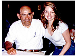 Karen O'Neil Ganci and Yogi Berra