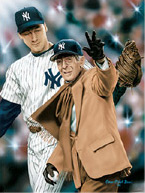 Hand-Painted Original - Derek Jeter & Phil Rizzuto