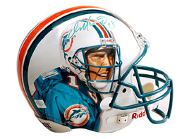 Hand-Painted Dan Marino Helmet